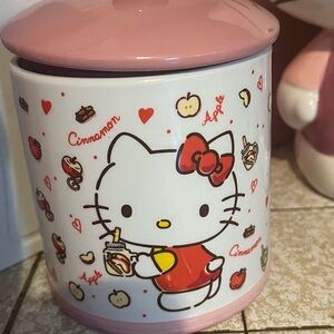 Hello Kitty Pink and White Ceramic Canister